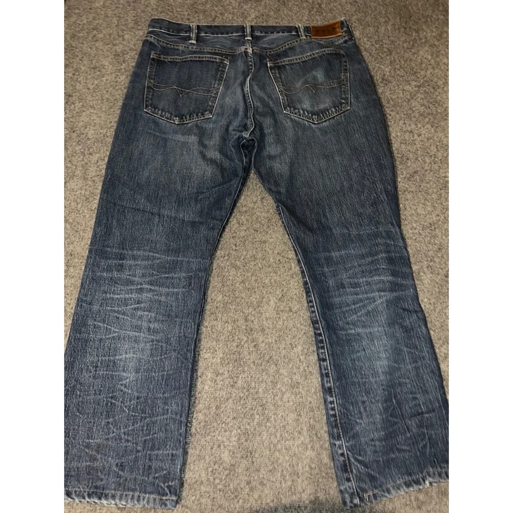 Polo Ralph Lauren Mens Jeans 38x30 Blue Denim Dark Wash Straight Leg 41381
